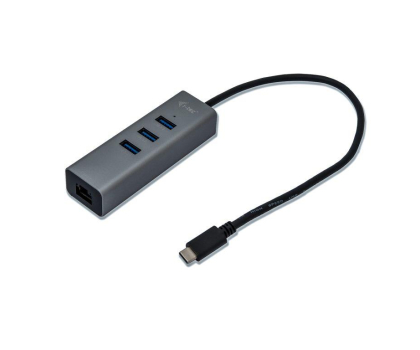 Hub USB I-TEC USB-C Metal LAN HUB 3x USB 3.0 RJ-45 10/100/1000 Mb/s C31METALG3HUB